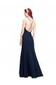 Best High Halter Fit and Flare Long Chiffon Prom Dress with Criss Cross Low Back UK