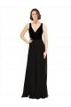 Best Stretch Velvet and Chiffon Prom Dress with V-Neckline UK