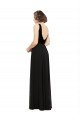 Best Stretch Velvet and Chiffon Prom Dress with V-Neckline UK