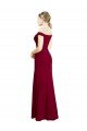 Best Off the Shoulder Long Chiffon Prom Dress with Pleats UK