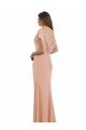Best Cap Sleeves Long Chiffon Prom Dress with Low V-Back UK