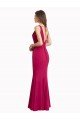 Best V-Neck Mermaid Chiffon Prom Dress with V-Back and Belt UK