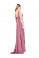 Best Long Slim Chiffon Prom Dress with Beaded Waist UK