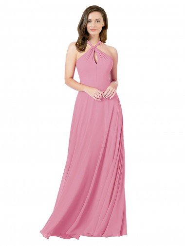Best Chiffon Prom Dress with Keyhole Front UK