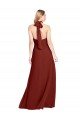 Best Slim High Neck Halter Fitted Open Back Chiffon Prom Dress UK