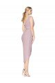 Best High Low One Shoulder Ruffles V-Neck Chiffon Wrap Prom Dress UK