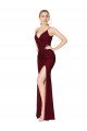 Best Floor Length High Neck Chiffon Prom Dress with Side Slit UK