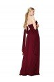 Best Draped Strapless Long A-Line Chiffon Prom Dress UK