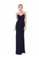 Best Draped Spaghetti Straps Long Chiffon Mermaid Prom Dress UK