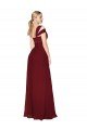 Best Off the Shoulder Long Chiffon Prom Dress with Side Slit UK