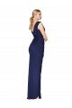 Best Draped V-Neck Long Chiffon Prom Dress with Front Slit UK