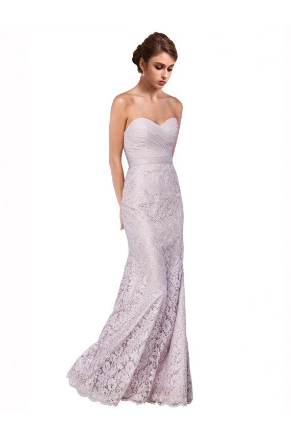 Best Floor Length Fitted Sweetheart Lace Prom Dress UK