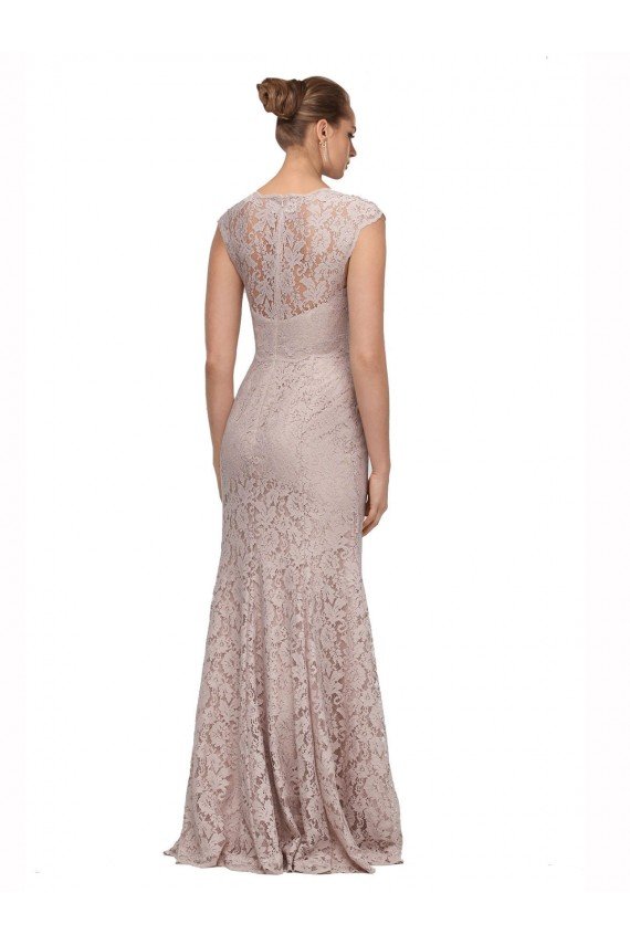 Best Sweetheart Neckline Cap Sleeves Lace Prom Dress with Twist UK
