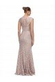Best Sweetheart Neckline Cap Sleeves Lace Prom Dress with Twist UK
