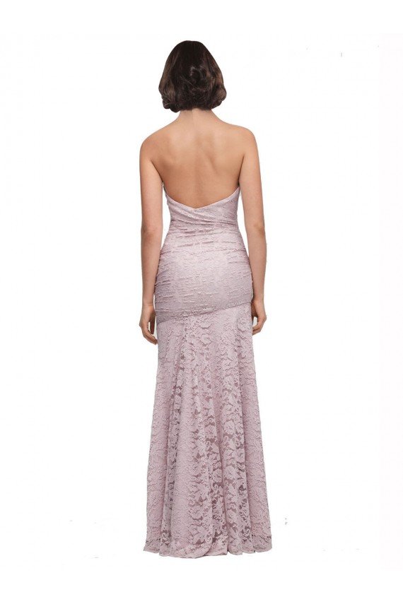 Best Floor Length Long Mermaid Lace Prom Dress with Low Back UK