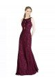 Best Long Lace Prom Dress with Peekaboo Bodice and Keyhole Back UK