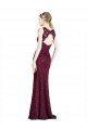 Best Long Lace Prom Dress with Peekaboo Bodice and Keyhole Back UK