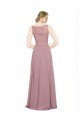 Best Long A-Line Chiffon Prom Dress with Sleeveless Lace Crop Top UK