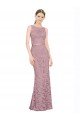 Best Sleeveless Crop Top High Neck Mermaid Lace Prom Dress UK