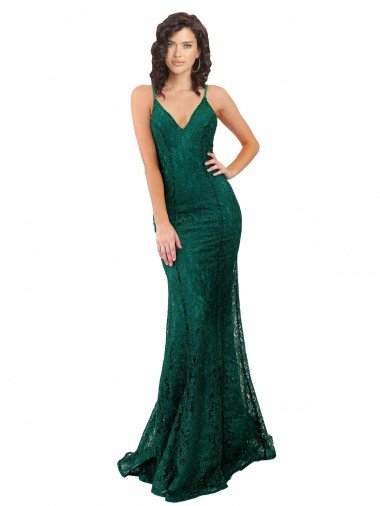 Best Black Tie Sleek Fishtail Shaped Long Lace Prom Dress UK