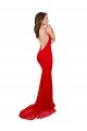 Best High Neck Long Lace Prom Dress with Open Back Straps UK