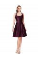 Best Classic Knee Length Satin Cocktail Prom Dress / Homecoming Dress with V Back and Bow Detail UK