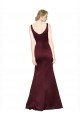 Best Figure Shaping Satin Prom Dress with Structured Pleats UK