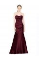 Best Mermaid Sweetheart Soft Satin Prom Dress with Pleats UK