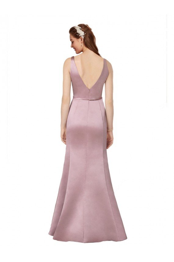 Best Sexy Satin Prom Dress with Side Cutouts UK
