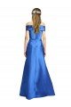 Best Sleeveless Off the Shoulder Ball Gown Satin Prom Dress UK