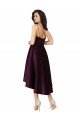 Best Elegant High Low Satin Prom Dress with Criss Cross Back UK