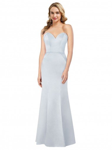 Best Old Hollywood-Inspired Strapless Satin Prom Dress UK