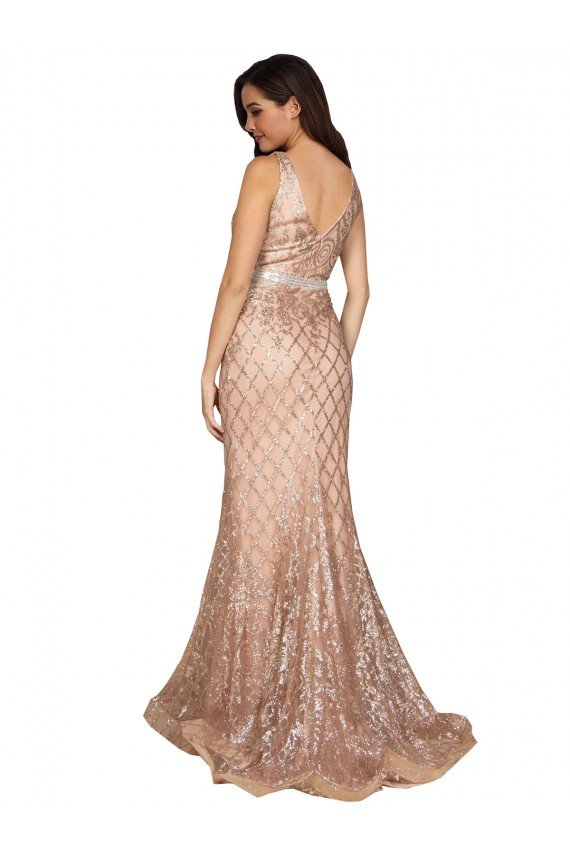 Best Sleek Long Mermaid Sparkling Sequin Prom Dress UK