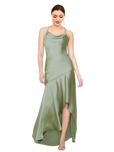 Best Silky Satin Prom Dress with Bias Cut Skirt UK