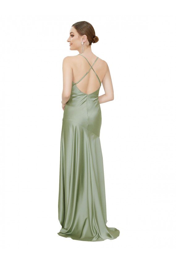 Best Silky Satin Prom Dress with Bias Cut Skirt UK