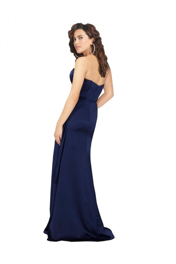 Best Floor Length Wrap Skirt Silky Satin Prom Dress UK