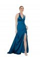 Best Halter Neck Silky Satin Prom Dress UK