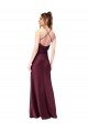Best Cowl Back V-Neck Silky Satin Prom Dress UK
