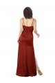 Best Floor-Length Silky Satin Prom Dress with Skirt Slit UK
