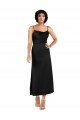 Best Cowl Neck Tea-Length Short Silky Satin Cocktail Prom Dress / Homecoming Dress with Skirt Slit UK