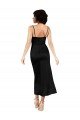 Best Cowl Neck Tea-Length Short Silky Satin Cocktail Prom Dress / Homecoming Dress with Skirt Slit UK