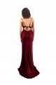 Best Cowl Neck Long Criss Cross Open Back Silky Satin Prom Dress UK