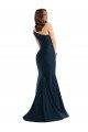 Best Bias-Cuff One Shoulder Silky Satin Mermaid Prom Dress with Side Slit UK