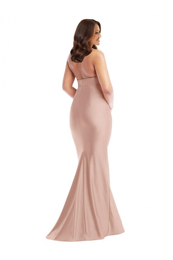 Best Criss Cross Halter Open Back Silky Satin Mermaid Prom Dress UK