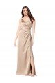 Best Silky Satin Prom Dress with Draped Surplice Bodice UK