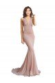 Best Deep V-Neck Mermaid Low Back Long Spandex Prom Dress UK