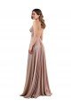 Best Long A-Line Plunge V-Neckline Spandex Prom Dress with Slit UK
