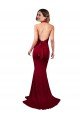 Best Halter Mermaid Plunge V-Neckline Open Back Bow Tie Spandex Prom Dress UK