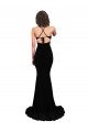 Best Fishtail Shaped V-Neck Open Back Spandex Prom Dress UK