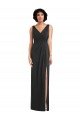 Best Draped Wrap Maxi Spandex Prom Dress with Front Slit UK